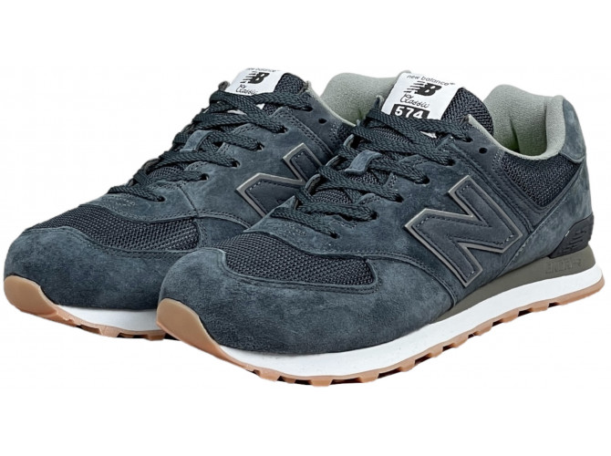New Balance 574 Retro Metallic Patch Blue