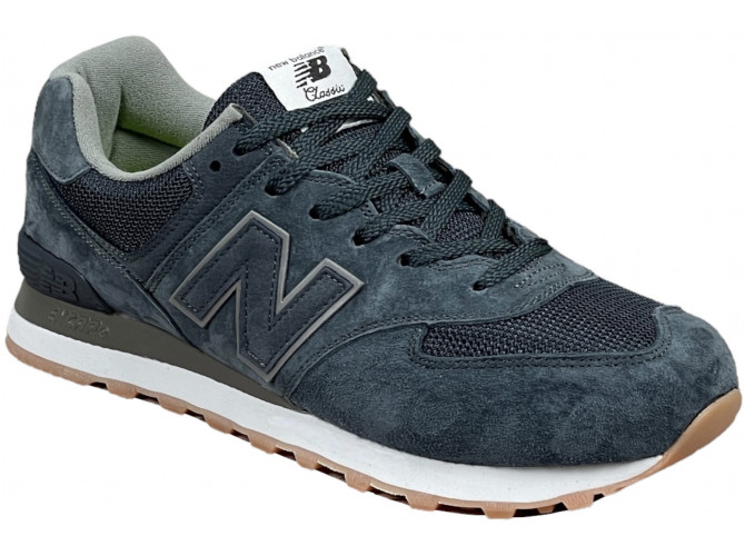 New Balance 574 Retro Metallic Patch Blue