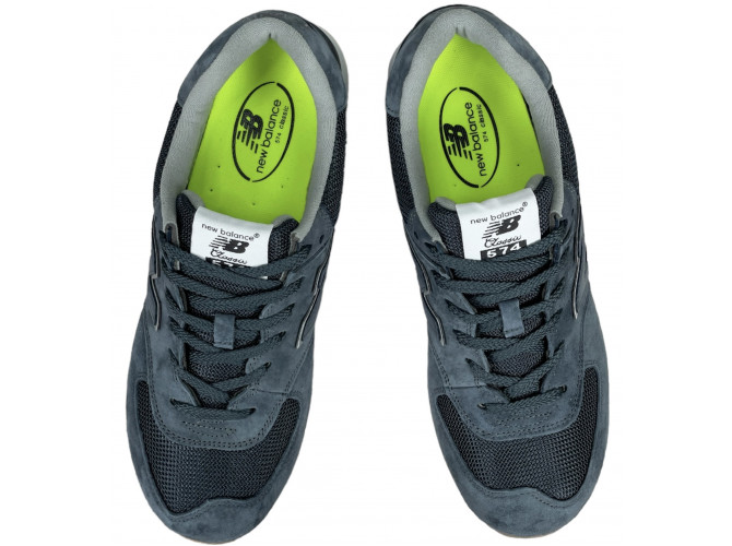 New Balance 574 Retro Metallic Patch Blue