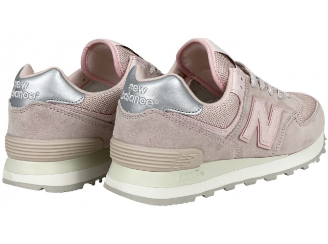 New Balance 574 розовые с серым