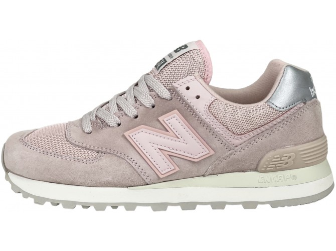 New Balance 574 розовые с серым
