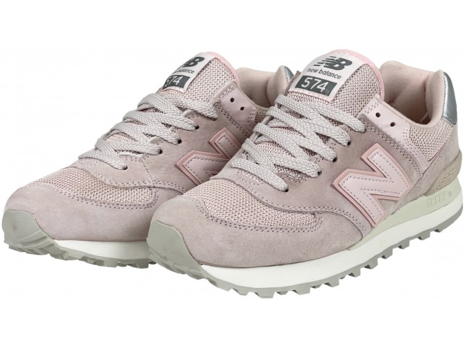 New Balance 574 розовые с серым