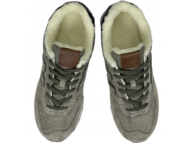 New Balance 574 Sand Grey Black с мехом