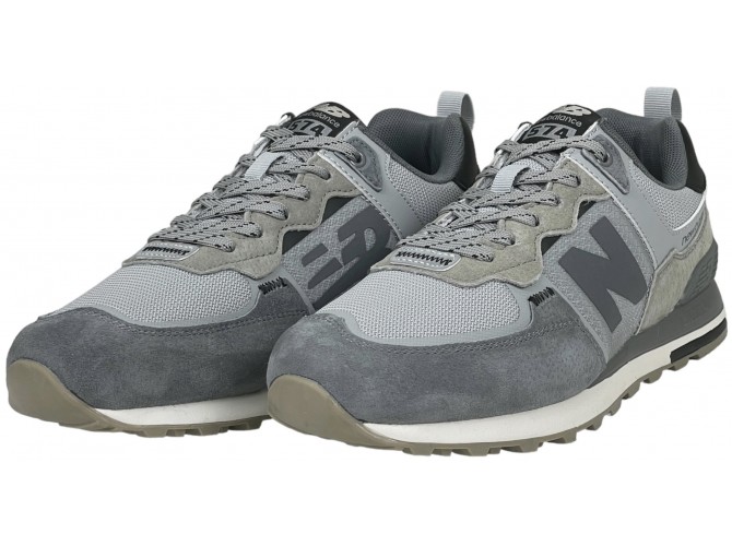 New Balance 574 Suede Gray and Silver 