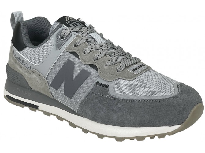 New Balance 574 Suede Gray and Silver 