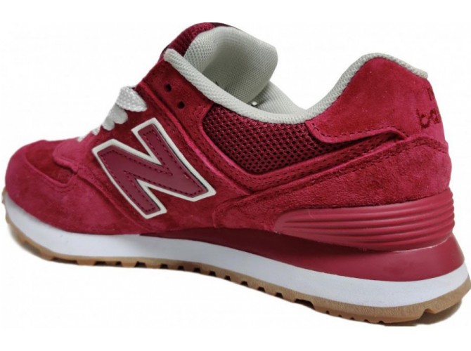 Кроссовки New Balance 574 Темно-красные женские