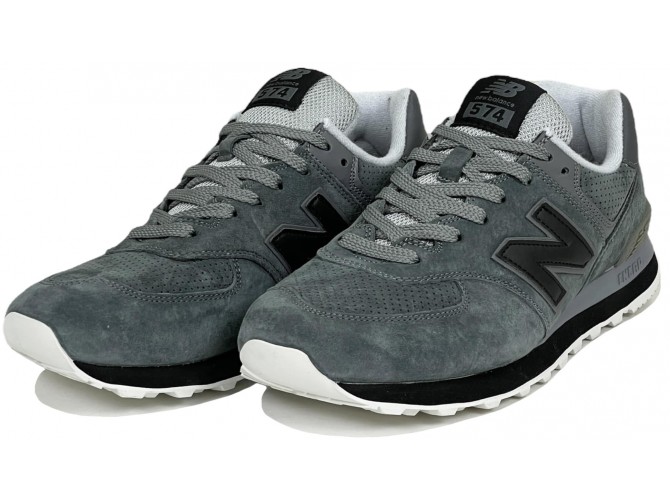 New Balance 574 Темно-серые с черным