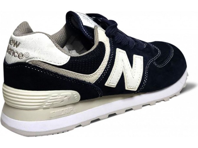 New Balance 574 Темно-синие с белым