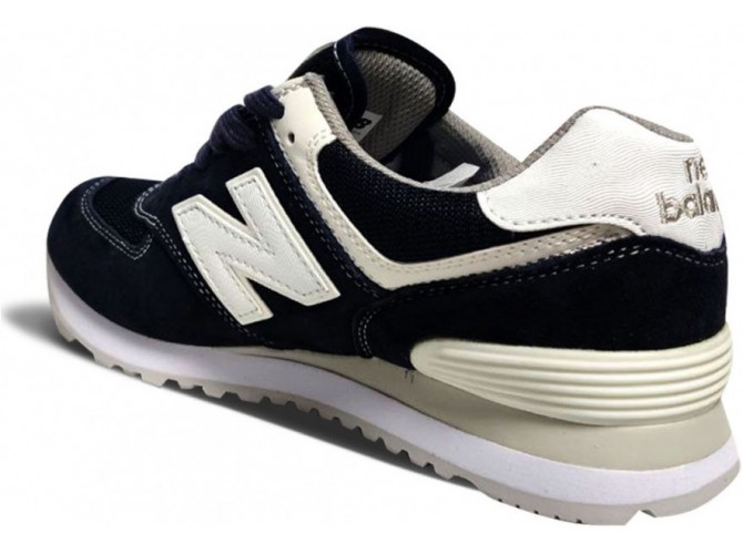 New Balance 574 Темно-синие с белым