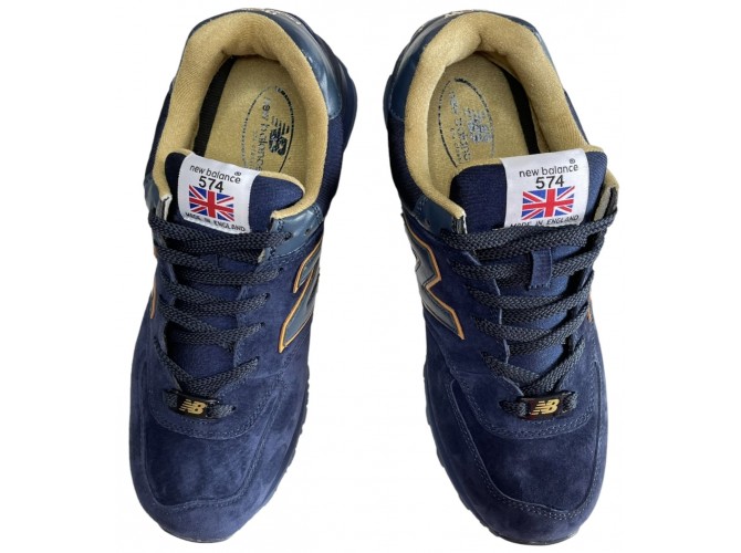 New Balance 574 Темно-синие замшевые