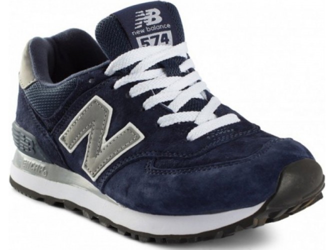 New Balance 574 Тёмно-синие с серым