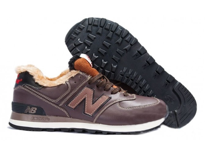 New Balance 574 Winter зимние коричневые