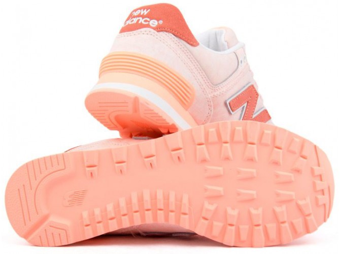 New Balance 574 женские розово-персиковые