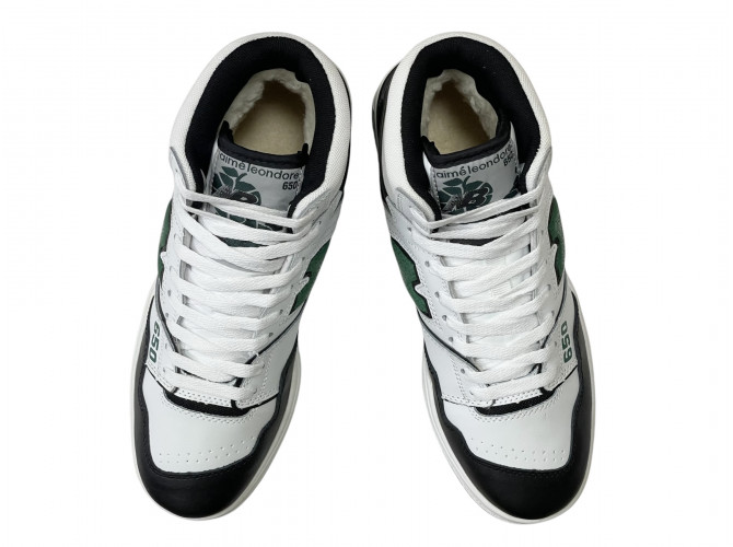 New Balance 650 Black Green с мехом
