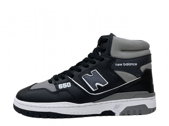 New Balance 650 Black Grey с мехом