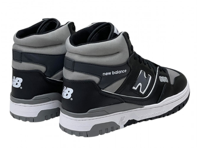 New Balance 650 Black Grey с мехом