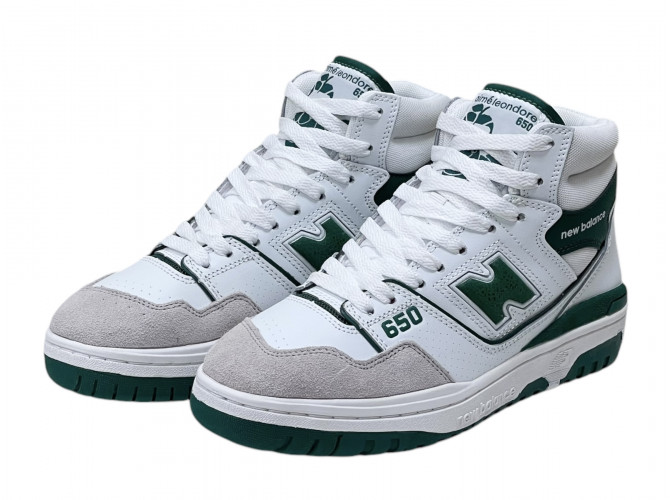New Balance 650 White Green с мехом