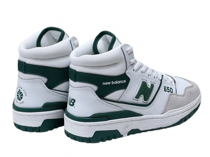 New Balance 650 White Green с мехом