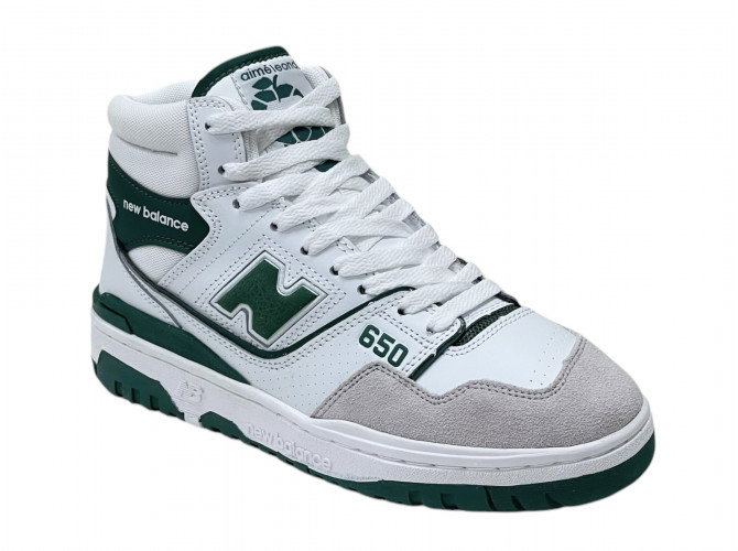 New Balance 650 White Green с мехом