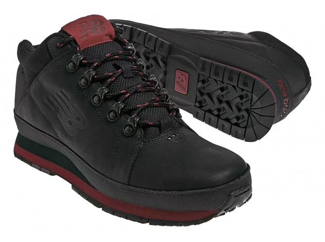 Кроссовки New Balance 754 кожаные черные с красным