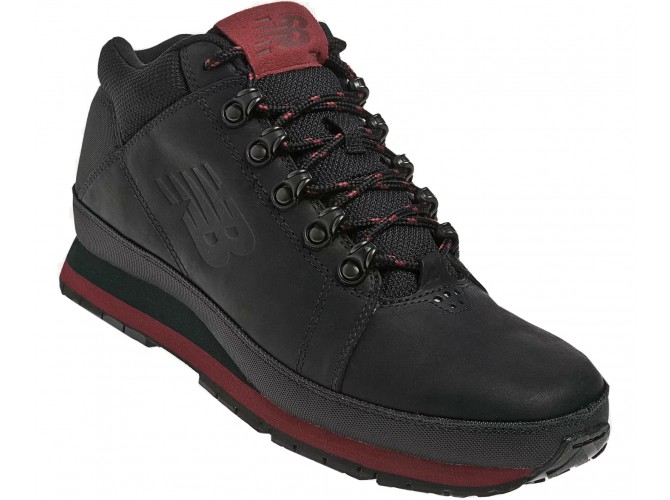 Кроссовки New Balance 754 кожаные черные с красным