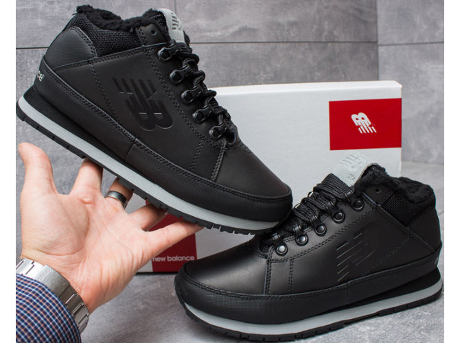 New Balance 754 Кожаные черные с мехом