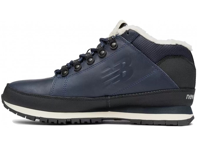 Кроссовки New Balance 754 зимние кожаные синие с мехом