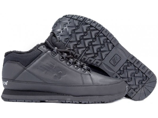 Кроссовки New Balance 754 мужские черные кожаные с мехом