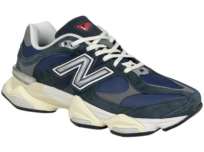 New Balance 9060 Light Navy White с мехом