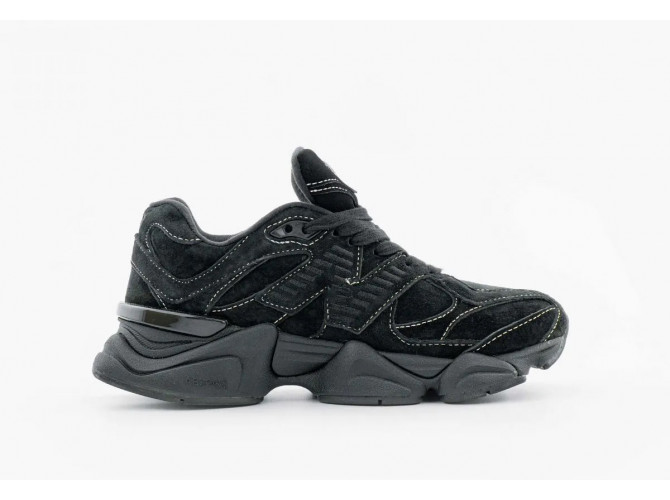 New Balance 9060  White Stitching Triple Black