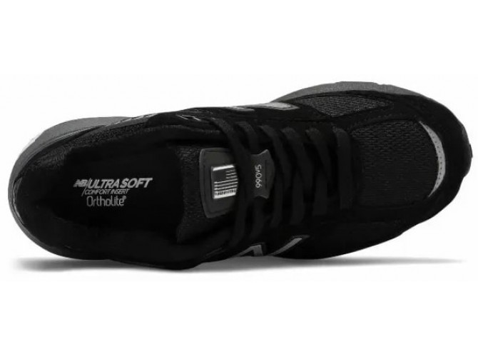 New Balance 990 замшевые черные