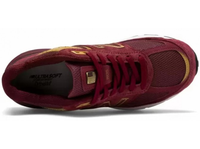 Кроссовки New Balance 990 замшевые красные