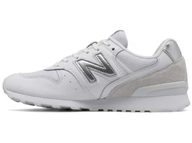 New Balance 996 кожаные белые с серым