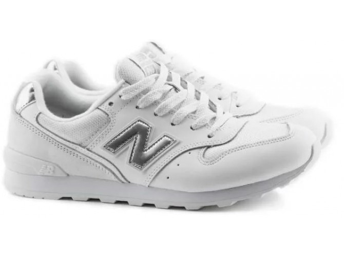 New Balance 996 кожаные белые с серым