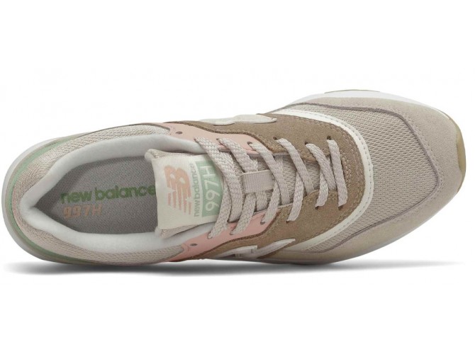 New Balance 997h замшевые женские бежевые с серым