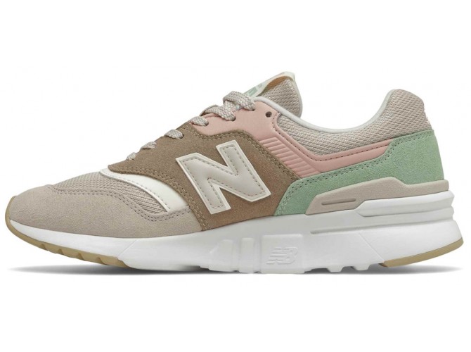 New Balance 997h замшевые женские бежевые с серым