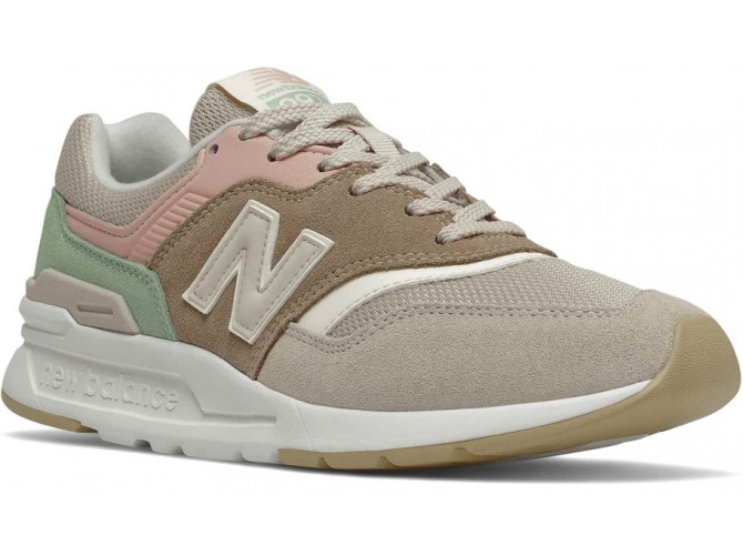 New Balance 997h замшевые женские бежевые с серым
