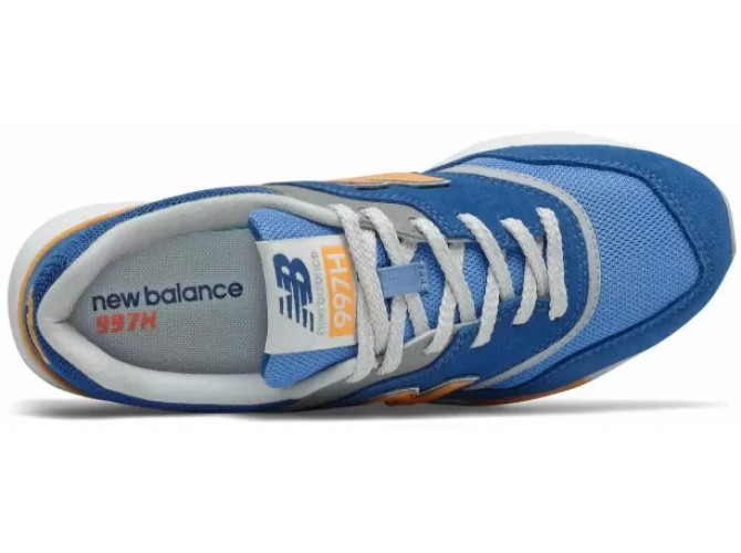 Кроссовки New Balance 997h Varsity голубые с оранжевым