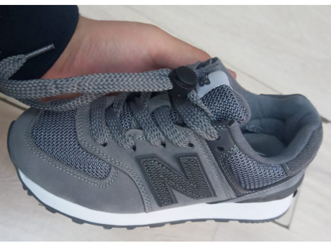 New Balance 574 Deep Grey White детские