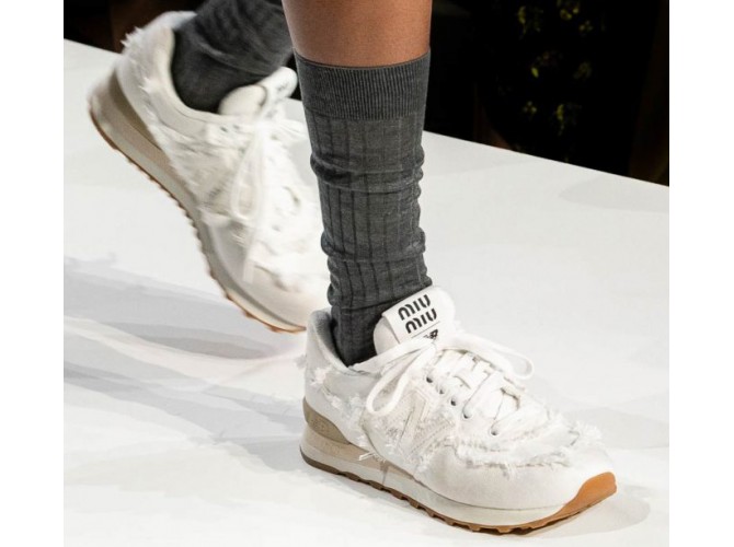 New Balance 574 x Miu Miu White