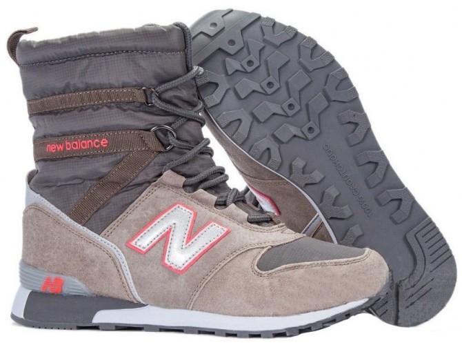 New Balance Snow Boots зимние с мехом beige серые