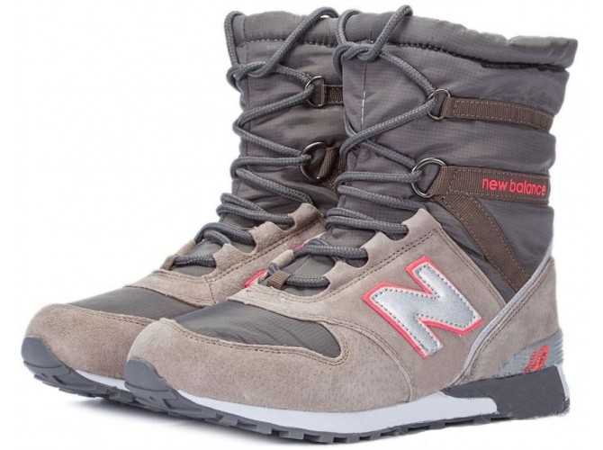 New Balance Snow Boots зимние с мехом beige серые