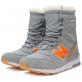 New Balance Snow Boots зимние с мехом серые с оранжевым