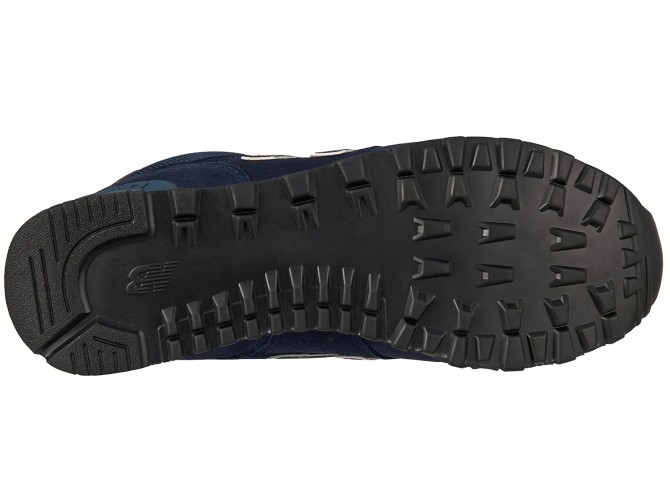 New Balance 574 мужские замшевые темно-синие с мехом