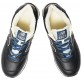 Кроссовки New Balance 574 синие кожаные зимние с мехом