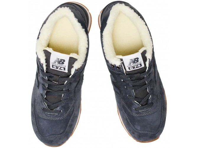 Кроссовки New Balance 574 herren sneaker графит зимние с мехом