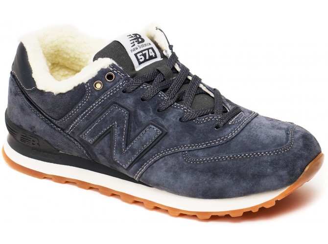 Кроссовки New Balance 574 herren sneaker графит зимние с мехом
