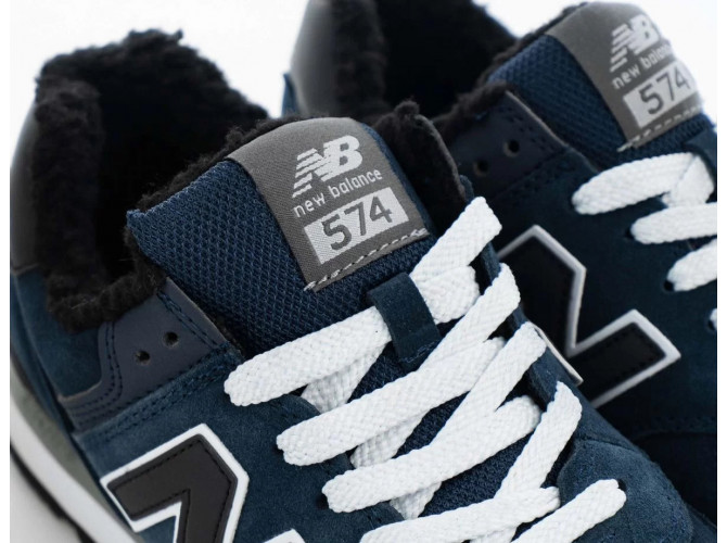 New Balance 574 Dark Blue Big Size С Мехом