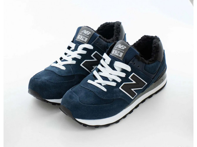 New Balance 574 Dark Blue Big Size С Мехом
