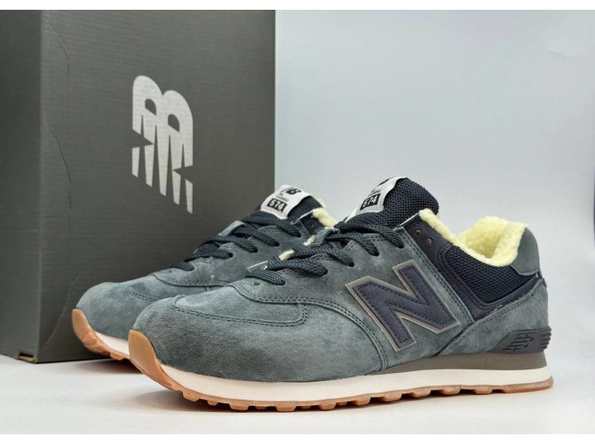 New Balance 574 Dark Grey С Мехом